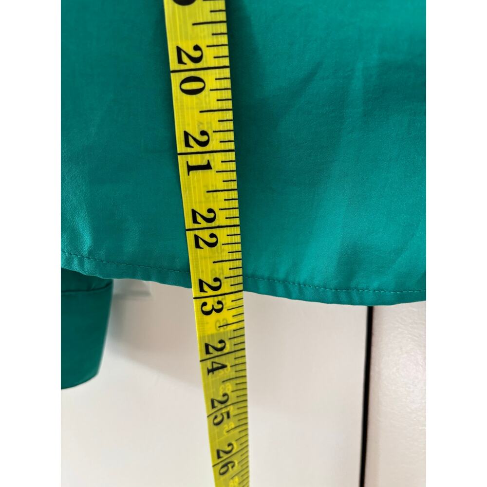 Banana Republic Green Button Front Long Sleeve Blouse Women’s XS Career Shirt - Picture 8 of 10